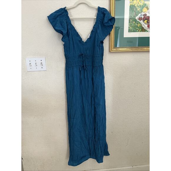 J Crew Palermo dress in viscose-blend crinkle Size L $158 - Picture 2 of 4